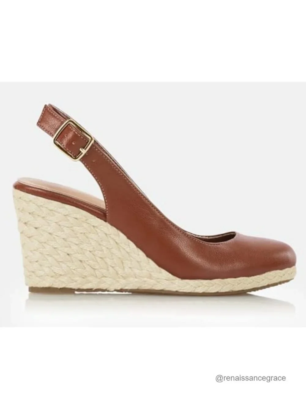 Espadrille Wedge Sandals Closed Toe Slingback Ankle Buckle - Women's